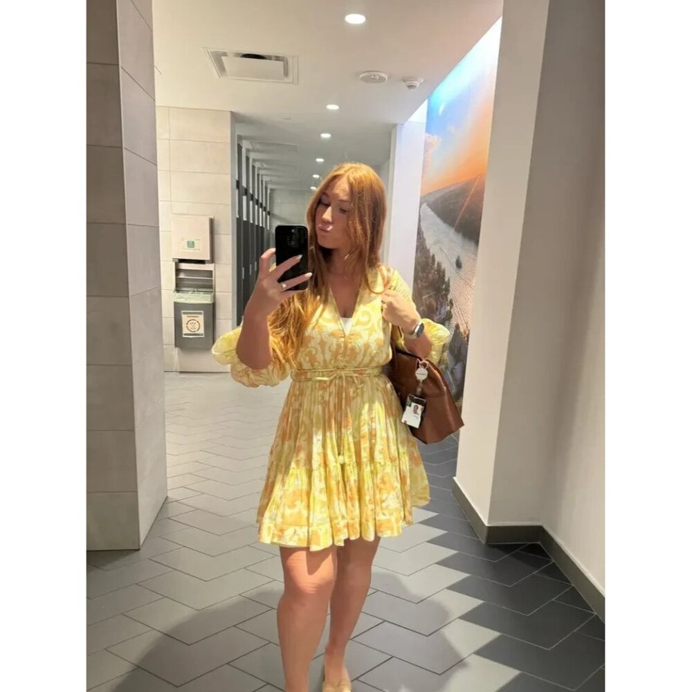 Alexis Capri Yellow Mini Dress – Women’s Size L (Retails $598) - Picture 5 of 16